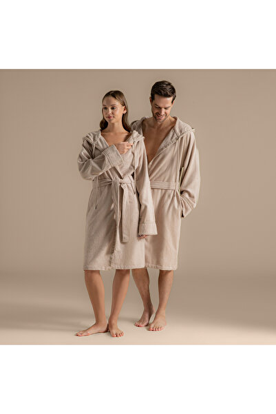 Chakra Ferme Unısex Bornoz Bej