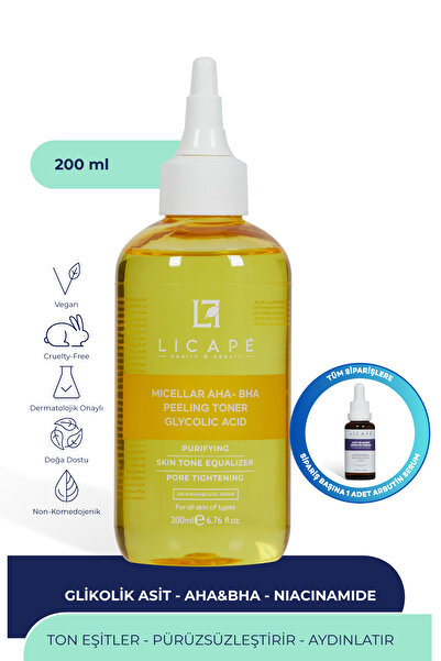 Licape Micellar Glikolik Asitli Aha-Bha Peeling Tonik 200ml