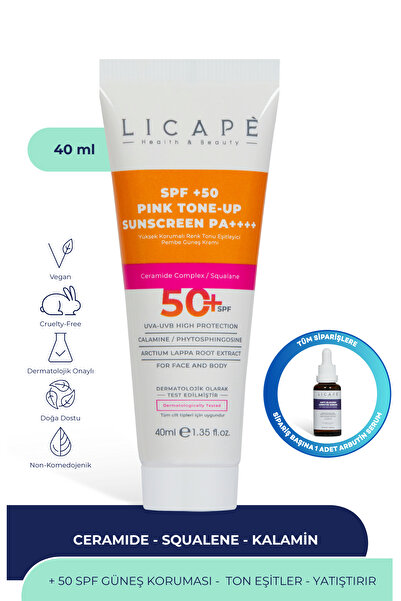 Licape Yüksek Korumalı Renk Tonu Eşitleyici Pembe - Pink Güneş Kremi 40 ml