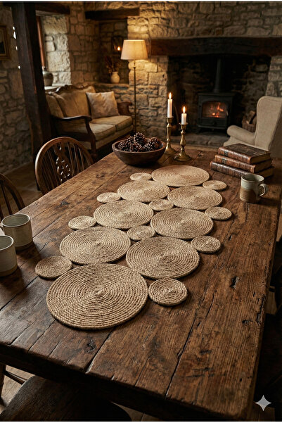 Homever Ordinal 100x45cm Ψάθινο Τραπεζομάντιλο Κουζίνας από Γιούτα