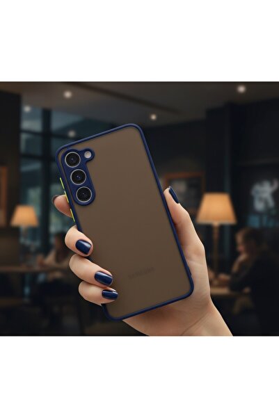 AKSEFİZZ Samsung Galaxy S23 Uyumlu Kılıf Mat Buzlu Şeffaf Ince Tasarımlı Kapak