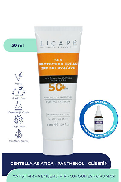 Licape Çok Yönlü Yüksek Korumalı Spf +50 Faktör Uva - Uvb Güneş Kremi 50 ml