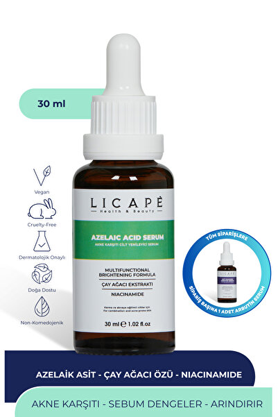 Licape Yağlı Ve Akneli Ciltler İçin Azelaic Acid Cilt Serumu 30ml