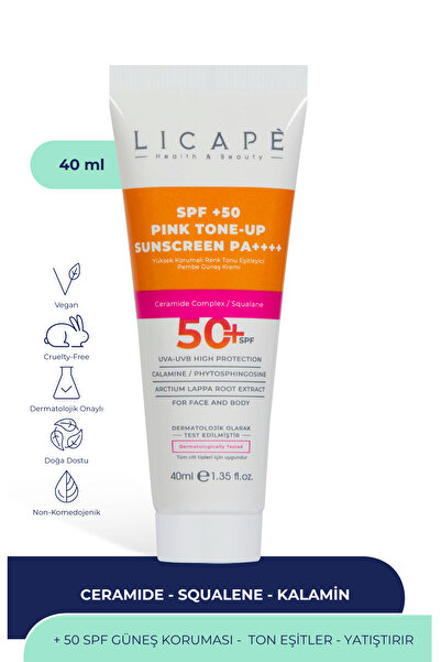 Licape Yüksek Korumalı Renk Tonu Eşitleyici Pembe - Pink Güneş Kremi 40 ml