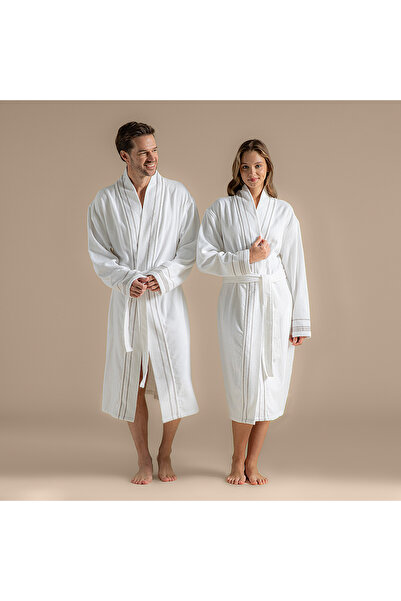 Chakra Natura Unısex Bornoz Beyaz