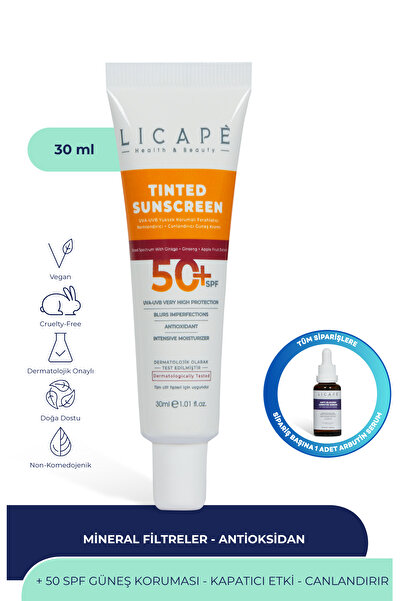 Licape Yüksek Koruma Tinted (KAPATICI) 50 Spf Güneş Kremi