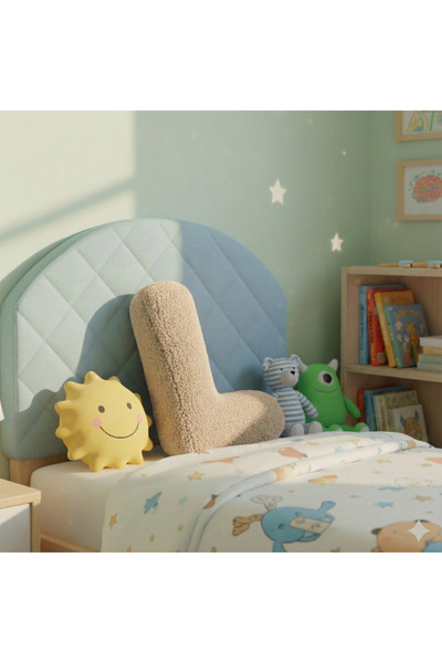 pufftable وسادة زخرفية قطيفة حرف L وسادة زخرفية قماشية قماشية قشدية اللون كري...