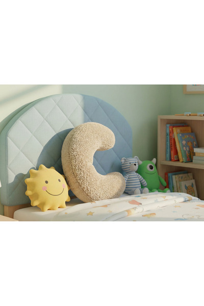 pufftable وسادة قطيفة على شكل حرف C، وسادة زخرفية، قماش تيدي خروف، مقاس كبير