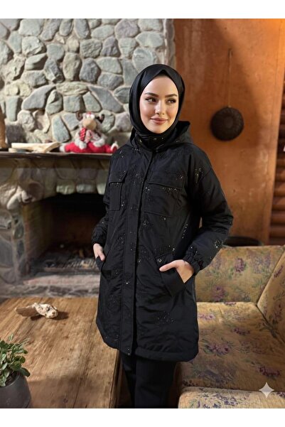 Moodbasic PUL NAKIŞLI KAPİTONE ASTARLI MONT