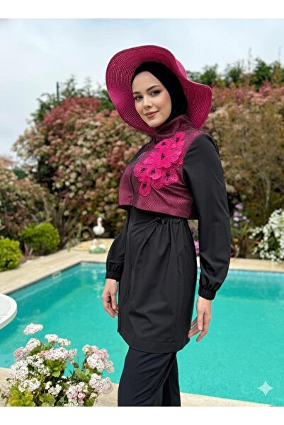 Moodbasic APLİKE DETAYLI FİLELİ TESETTÜR MAYO