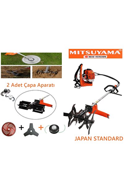 Mitsuyama Japon Sırt Tırpan Toprak Çapalama Makinesi (2 ADET ÇAPA APARATI) TL52N