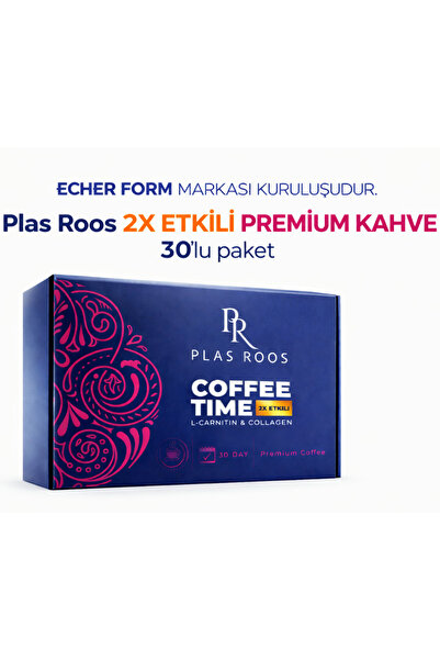 ECHER FORM Plas Roos 2X ETKİLİ PREMİUM KAHVE KUTU İÇERİĞİ ( 30 ADET )