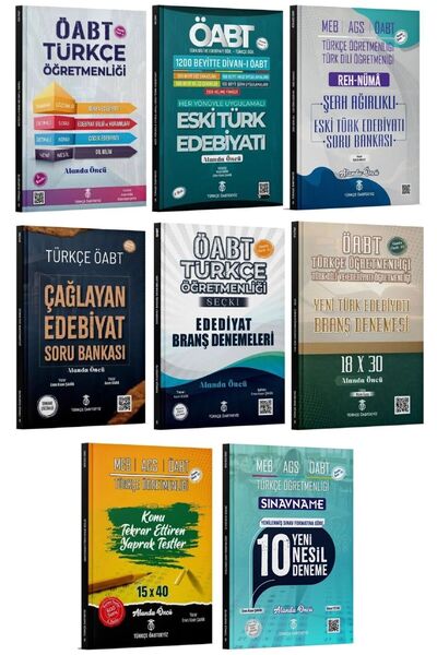 TÜRKÇE ÖABTDEYİZ ÖABT MEB-AGS Türkçe Öğretmenliği Edebiyat 8 li Set - Enes Ka...