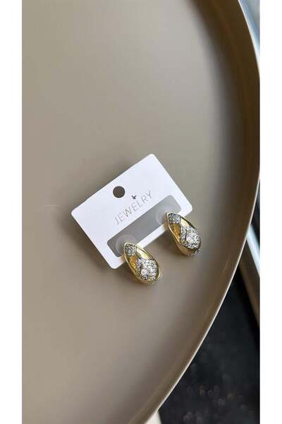 Royaleks Group حلق مرصع بالأحجار - ذهبي