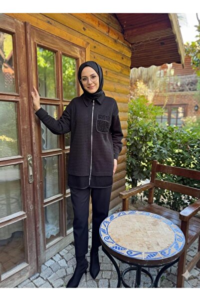 Moodbasic FİLE DETAYLI FERMUARLI GÖMLEK