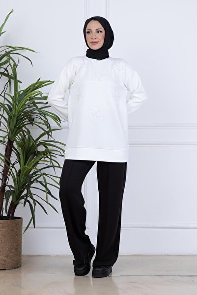 Mymood TUNICĂ MODAL CU BRODATURI DE MARGELE