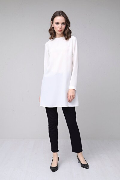 Moodbasic Туника с дълги ръкави от креп