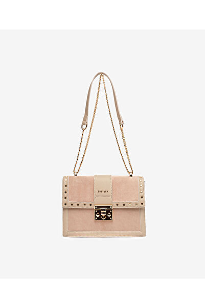 Greyder Kadın Bej Süet Omuz Çantası 5Y2CN69696