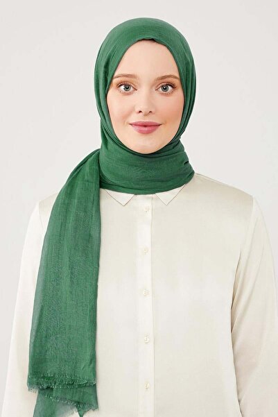 Levidor شال هاواي من القماش المجعد باللون الأخضر