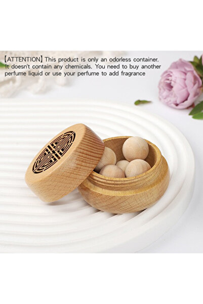 Choice كرات خشبية في صندوق خشبي عتيق محمول بدون عطر، موزع روائح، عناصر ديكور