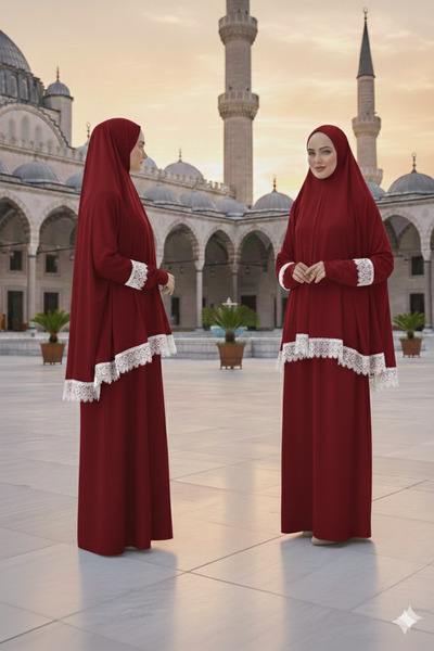 Defkay فستان صلاة نسائي حجاب مع تنانير من قطعتين