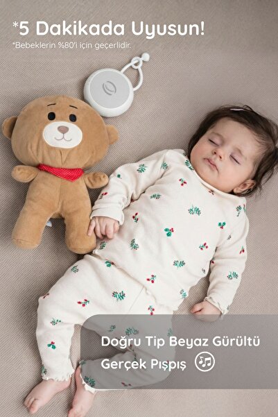 BUDİZZZ Beyaz Gürültülü Uyku Yardımcısı Kırmızı Fularlı