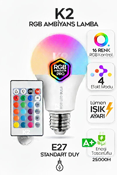 K2 KES301 9W A60 E27 AKILLI AMPUL RGB