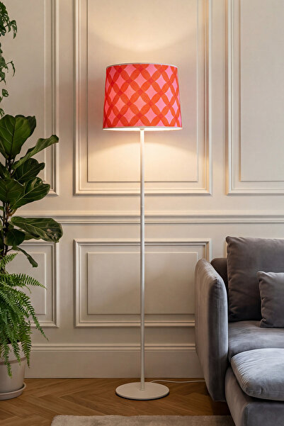 Marrien Cora Tek Ayaklı Krem Metal | Citrus Kumaş Lambader | Oturma Odası & Y...