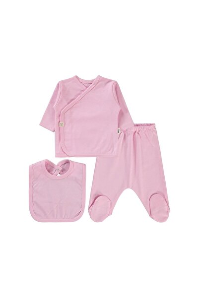 Civil Baby Σετ 3 τεμαχίων Basic Bodysuit - Ροζ