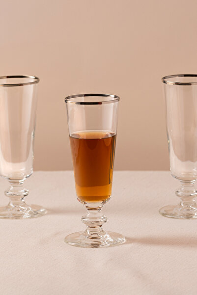 Rakle Pure Platinum Imported Set of 4 Coffee Side Glasses 180 Cc