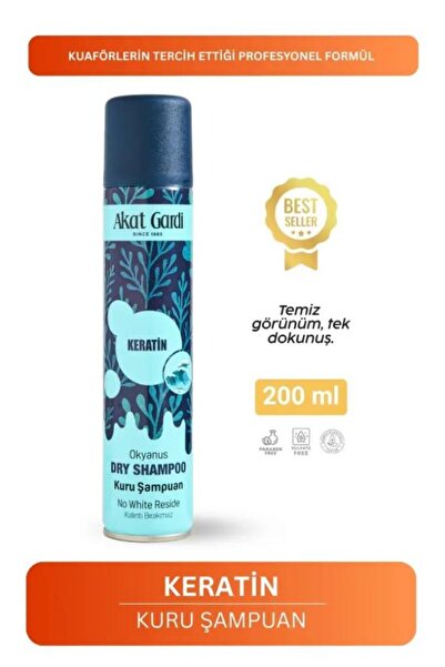 Akat Gardi Kuru Şampuan 200 ml Keratin İçerikli Okyanus Ferahlığı
