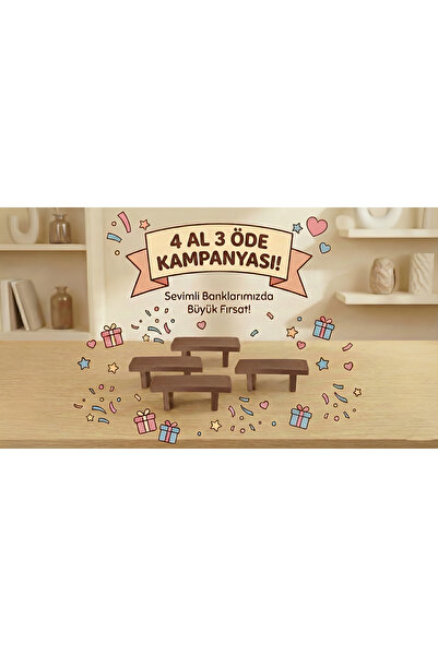 Minikbahcem Minyatür Teraryum Kahverengi Bank - Teraryum, Maket ve Hobi Bahçe...