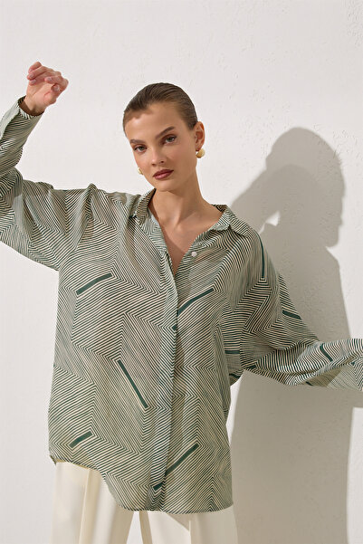 Setre Πράσινο μακρυμάνικο πουκάμισο με σχέδιο