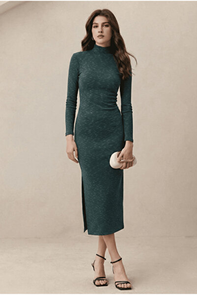 ESPİNA Rochie pentru damă, cu modele injectate, cu gât roscat