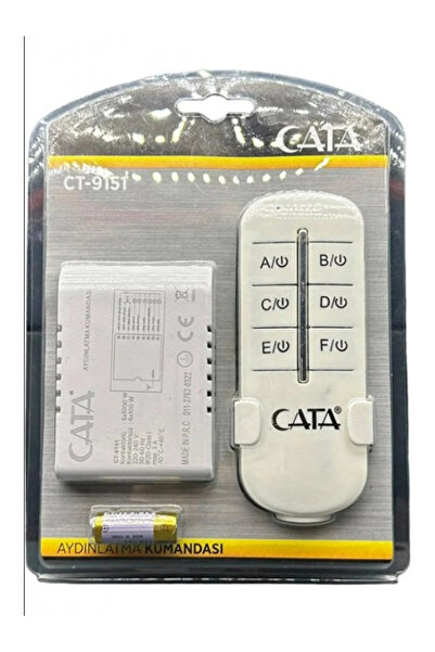 Cata 6 Çıkışlı Avize Aydınlatma Kumandası 6x1000w 6lı Wireless Kontrol IP20 2...