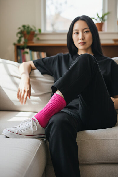 Esinti جوارب رجالية نسائية مأخذ ملون للرجال جوارب رياضية نيون جوارب تنس 1 قطعة