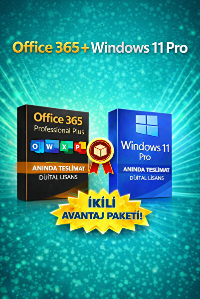 MICROSOFT Office 365 Pro+Windows 11 Pro-Dijital Lisans- Hemen Teslim