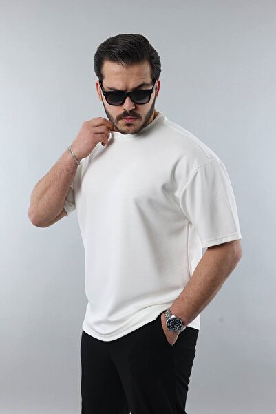 LTC Jeans Men's White (Ecru) Regular Fit Soft Texture Basic Modal Combed Cott...