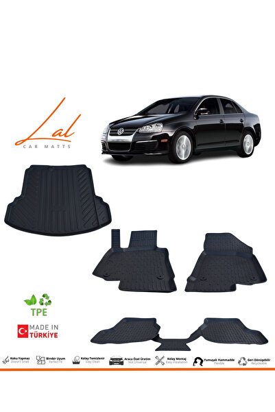 Lal Volkswagen Jetta 3D Havuzlu Paspas Bagaj Havuzu Seti (2005-2011 Uyumlu)
