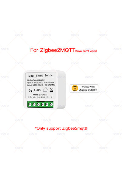 Choice مفتاح ذكي صغير ثنائي الاتجاه بتقنية Zigbee 3.0 Tuya ZigBee بقدرة 16 أم...