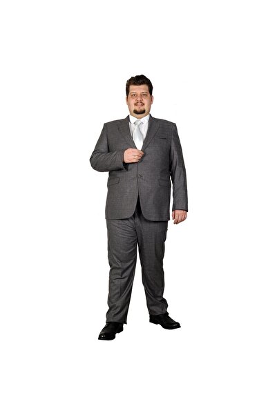 ModeXL Mode XL Büyük Beden Takim Elbise Santos 19013 Gri