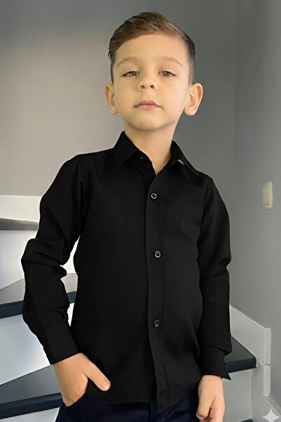 Entel Erkek Çocuk Düz Renk Gömlek