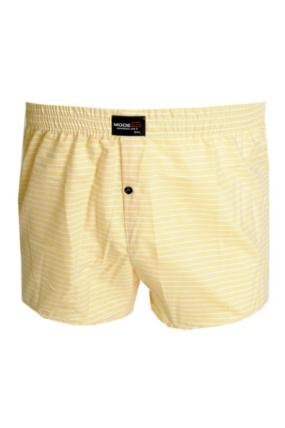 ModeXL Mode XL Large Size Men's Boxer Patterned Poplin 6348 Yellow