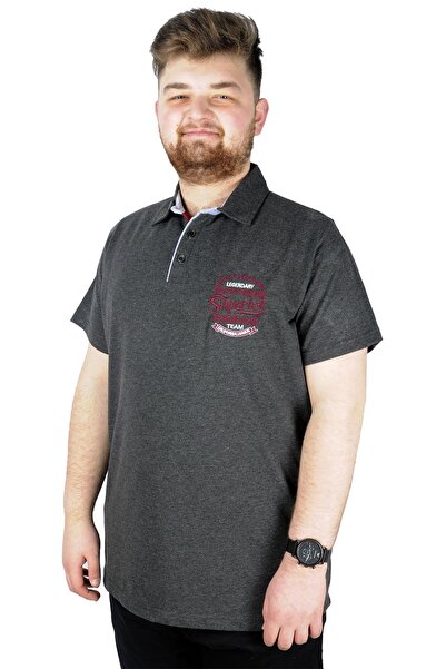 ModeXL Мъжка тениска Mode XL Polo Legendary Team 22314 Antramelanj