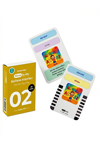 Bigibuddy WordsBuddy Alfabe İngilizce Akıllı Harf ve Kelime Öğrenme Kart Seti...