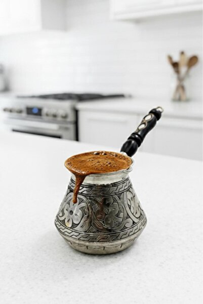 TURNA BAKIR Turna Bakır Elit Külhan Coffee Pot 3 No. 7 Cup Carved Processing ...