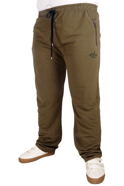 ModeXL Pantaloni de trening pentru bărbați Mode XL, mărime mare, cu fermoar r...