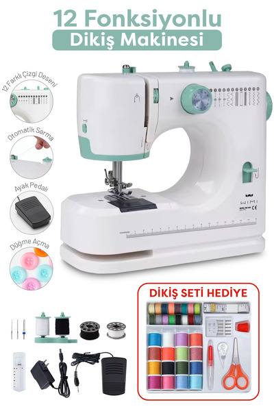 wimi 12 Fonksiyonlu Led Işıklı Ev Tipi Dikiş Makinesi