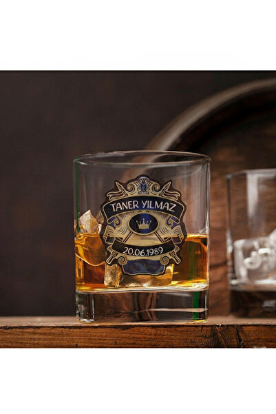 hesaplisiburada Kişiye özel İsimli Chvs tasarımlı Baskılı Viski Bardağı Arkad...