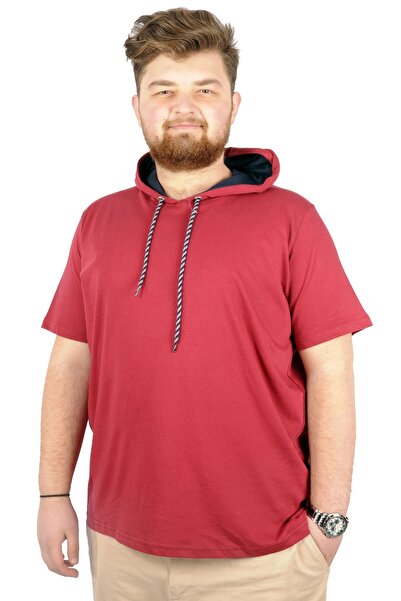 ModeXL Modna XL velika majica sa kapuljačom Oversize kroj Osnovni 21115 bordo